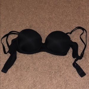 black bra (turned into strapless bra)